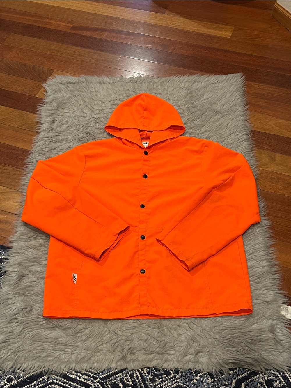 American Field Vintage Orange Hunting Weather Tech Polyester Hooded Men's Jacket